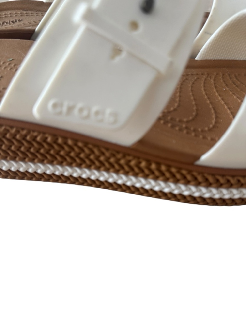 White Double-Strap Slide Sandals for Women - Picture 4 of 4